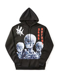 Ouzey Men's Skull Graphic Black Pullover Hoodie