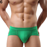 Ouzey Fashion Men's  Underwear Simple Solid Color Boxer Briefs Shorts Bulge Pouch Comfy Soft Underpants Trunks Трусы Мужские 2024