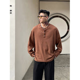 Ouzey Korean large size t-shirt sweatshirt long sleeve men's and women's loose spring and autumn style men clothing y2k top emo shirt