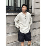 Ouzey Korean large size t-shirt sweatshirt long sleeve men's and women's loose spring and autumn style men clothing y2k top emo shirt