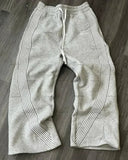 Ouzey Y2K American Leisure Water-washed Sweatpants for Men and Women Loose Wide-leg Pants with Striped Side Underwear Straight Pants