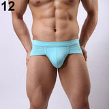 Ouzey Fashion Men's  Underwear Simple Solid Color Boxer Briefs Shorts Bulge Pouch Comfy Soft Underpants Trunks Трусы Мужские 2024