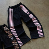 Ouzey 2025 American Retro Simple Striped Sweatpants Y2K Harajuku Hip Hop Jogging Pants Wide Leg Pants Streetwear Loose Casual Pants