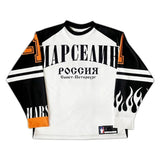 Ouzey Россия Jersey Y2K Sweatshirt Men Harajuku Hip Hop Letter Graphic Oversized Pullover Sweatshirt Shirt Round Neck Long Sleeve Tops