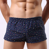 Ouzey Men Boxer Shorts Underwear Cotton Underpants Breathable Solid Color Home Underpants Sleepwear Cueca Boxer Para Hombre