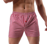 Ouzey Men's Underwear Classic Plaid Boxers Shorts Cotton Soft Trunks Loose Men Underpants Homens Cueca Boxer Man Pants Wfk03