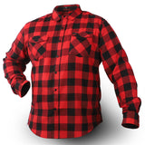 Ouzey 100% cotton sping summer oversized red and black plaid flannel shirts men 2024 shirt jacket