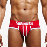 Ouzey Men Underwear Briefs Cotton Striped  Men Briefs Slips Cueca Masculina Male Panties Calcinha  Underwear