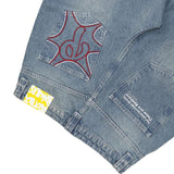 Ouzey Y2K Jeans hip-hop Punk Harajuku Gothic Loose Denim Pants For men And Women 2024 New ins Fashion Loose Wide-leg Pants Street Wear