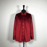 Ouzey 2521 VELVET BUTTON UP COLLAR SHIRT