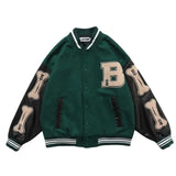 Ouzey dandys world American retro letter embroidery flocking Y2K street hip-hop baseball uniform jacket female 2025 new college style couple outfit