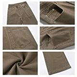 Ouzey Brown Wide Leg Jeans