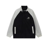 Ouzey Color-blocked Stand Collar Sports Jackets