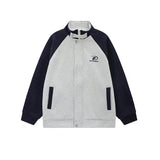 Ouzey Color-blocked Stand Collar Sports Jackets