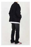 Ouzey 90s Streetwear Cozy Quarter-Zip Fleece Hoodie