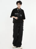 Ouzey [Insstudios] Loose Three-Bar Casual Pants Na639