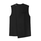 Ouzey Slanted Button Sleeveless Vest