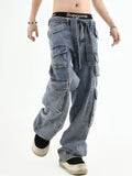 Ouzey [Insstudios] American Multi-Pocket Washed Jeans Na592