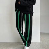 Ouzey 10201 DRAWSTRING STRIPED STRAIGHT PANTS