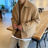 Ouzey 6619 KHAKI WOOLEN COAT JK