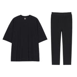 Ouzey 1513 PLEATED SHIRT AND SWEATPANTS SET