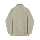 Ouzey 5555 KNITTED HALF TURTLENECK COLLAR HALF ZIP-UP SWEATER