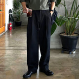 Ouzey 10927 FOLDED PLEATED STRAIGHT PANTS