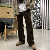 Ouzey 6359 CORDUROY WIDE STRAIGHT PANTS