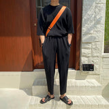 Ouzey 1513 PLEATED SHIRT AND SWEATPANTS SET