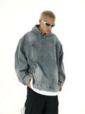 Ouzey 10259 HOODED DENIM PULLOVER HOODIE