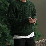 Ouzey 90s Streetwear 10409 Twist Knitted Pullover Sweater