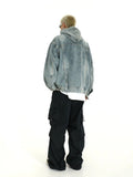 Ouzey 10259 HOODED DENIM PULLOVER HOODIE