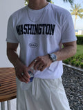 Ouzey 11409 Washington Lettered Short Sleeve