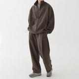 Ouzey 4453 ZIP-UP COLLAR JK & WIDE SWEATPANTS