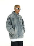 Ouzey 10259 HOODED DENIM PULLOVER HOODIE