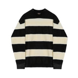 Ouzey 5566 KNITTED STRIPE PULLOVER SWEATER