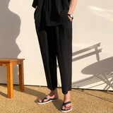 Ouzey 2042 PLEATED ANKLE WIDE PANTS & HALF SLEEVE SHIRT