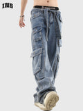 Ouzey [Insstudios] American Multi-Pocket Washed Jeans Na592