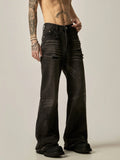 Ouzey 11258 Dark Gray Relax Straight Denim Jeans