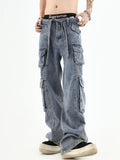 Ouzey [Insstudios] American Multi-Pocket Washed Jeans Na592