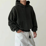 Ouzey 90s Streetwear 1205 Crop Pullover Hoodie