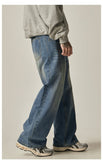 Ouzey 11164 BLUE WIDE STRAIGHT DENIM JEANS