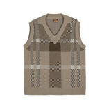 Ouzey 3211 V-NECK PLAID VEST