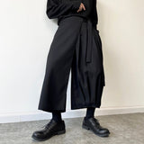 Ouzey Pleated Wide-leg Straight Cropped Trousers