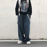 Ouzey 10114 BLUE WIDE BAGGY DENIM PANTS