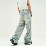 Ouzey 10095 WHITE BLUE DENIM JEANS