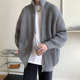 winter outfits men Autumn Men's Sweater Sweater Korean Style Elegant Zipper Open Turtleneck Trendy Loose Sweater for Men