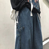 Ouzey 10114 BLUE WIDE BAGGY DENIM PANTS