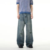 Ouzey 10897 Distressed Blue Denim Jeans