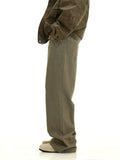 Ouzey 10266 COFFEE WIDE STRAIGHT PANTS